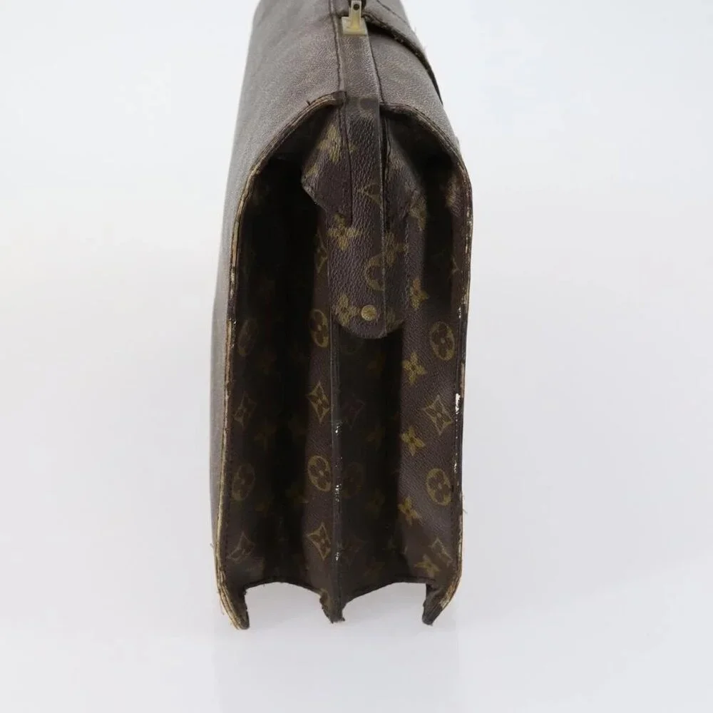 LOUIS VUITTON Monogram Serviette Fermoir Business Bag